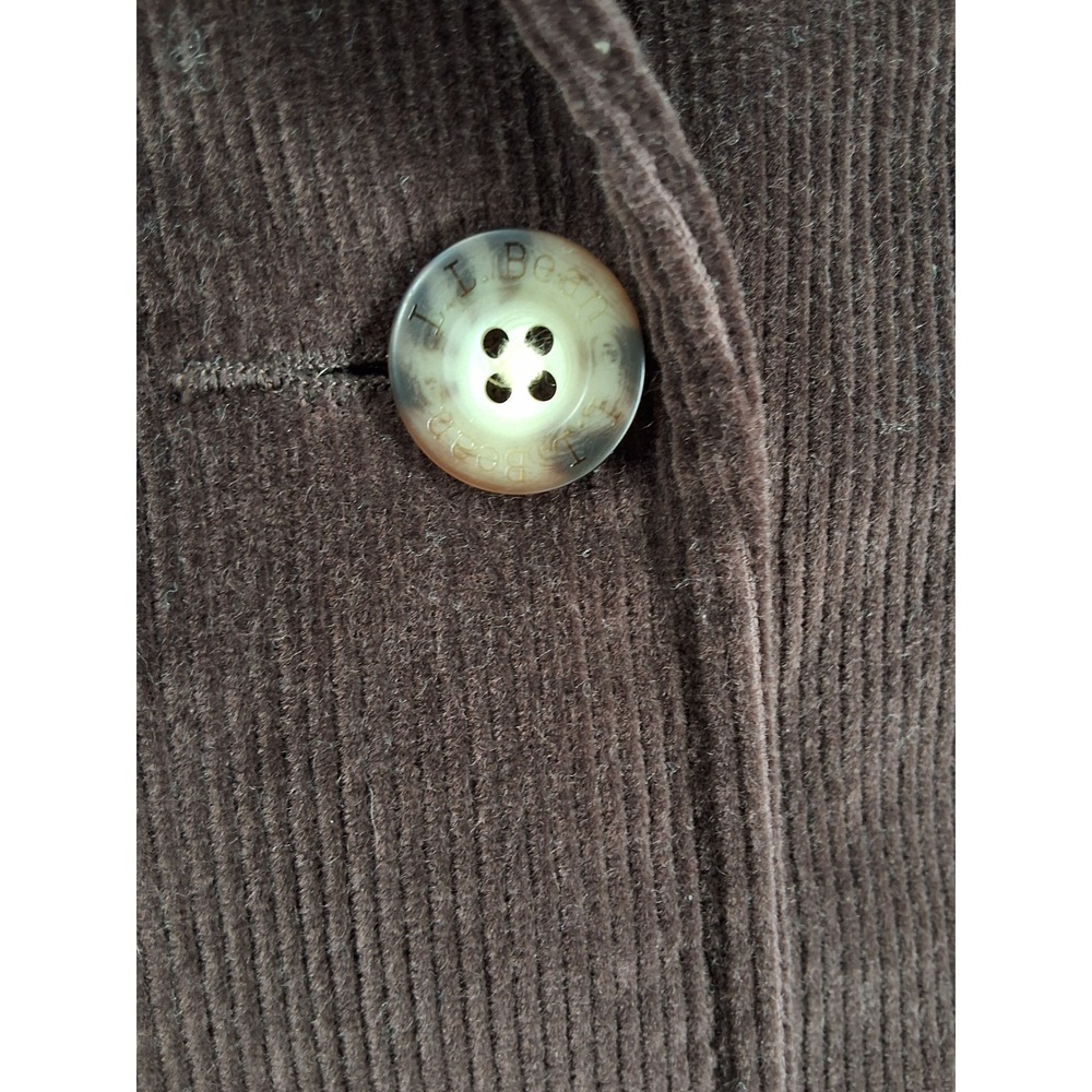 L.L. Bean Chocolate Brown Corduroy Equestrian Blazer‎ Jacket 20 Petite XL - Picture 5 of 7